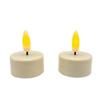 RAZ Imports 1.5" x 1" Ivory LED Tealights Candle with Timer (2 Pack)