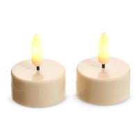 RAZ Imports 1.5" x 1" Ivory LED Tealights Candle with Timer (2 Pack)