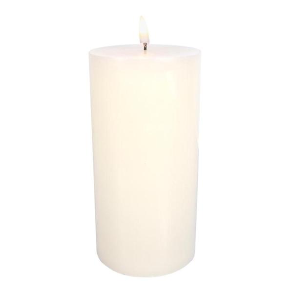 3.5" x 7" Ivory Wax LED Pillar Candle with Timer