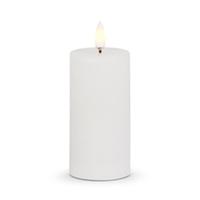 Luminesce 2" x 4" White Wax LED Pillar Candle with Timer
