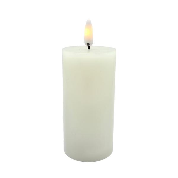 2" x 4" Ivory Wax LED Pillar Candle with Timer
