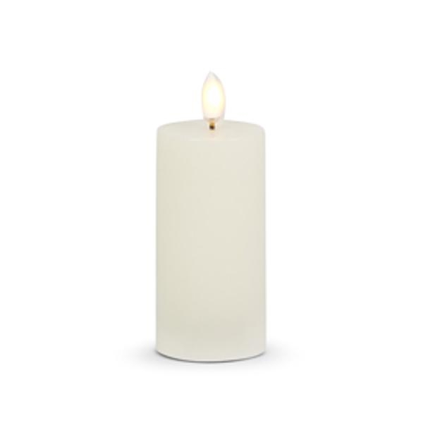 2" x 4" Ivory Wax LED Pillar Candle with Timer