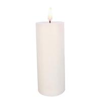 View 2" x 5" Ivory Wax LED Pillar Candle with Timer