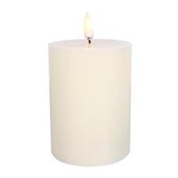 Luminesce 3" x 4" Ivory Wax LED Pillar Candle with Timer
