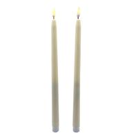 Luminesce 12.5" Ivory Wax LED Taper Candles with Timer (2 pack)