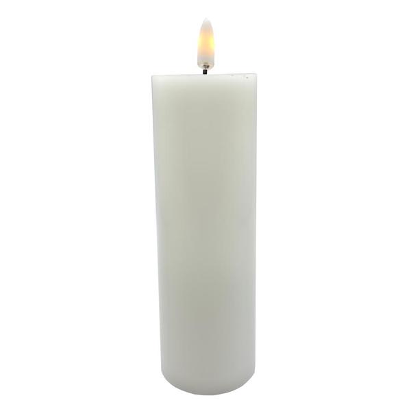 2" x 6" Ivory Wax LED Pillar Candle with Timer