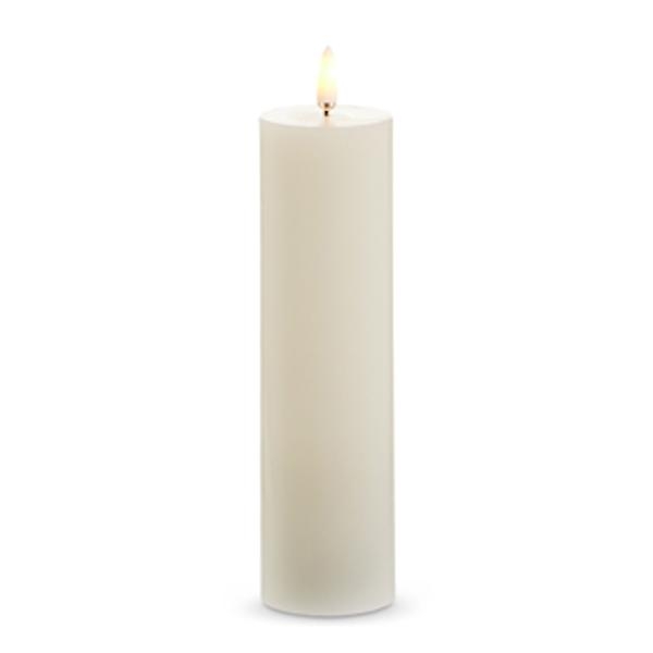 2" x 7" Ivory Wax LED Pillar Candle with Timer