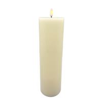 Luminesce 3" x 10" Ivory Wax LED Pillar Candle with Timer