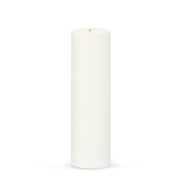3" x 10" Ivory Wax LED Pillar Candle with Timer