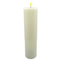 Luminesce 3" x 12" Ivory Wax LED Pillar Candle with Timer
