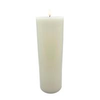 Luminesce 3.5" x 12" Ivory Wax LED Pillar Candle with Timer