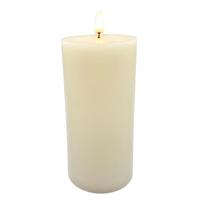 Luminesce 3" x 6" Ivory Wax LED Pillar Candle with Timer