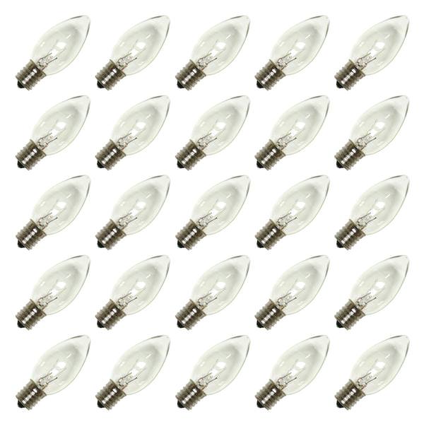 C9 Intermediate Screw Base Clear (25 pack)
