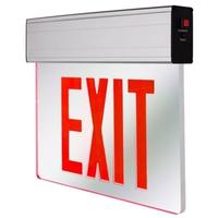 Lithonia 120/277 volt 3 watt Single Face Mirrored Red Exit Light LED