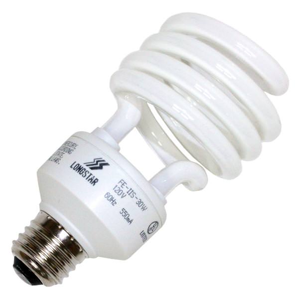30 watt 120 volt T3 Medium Screw Base 6500K Daylight CFL