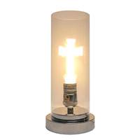 Luma Cross 1 Light 11" 3 Step Touch-Control Clear Glass Shade LumaCross LED Lamp