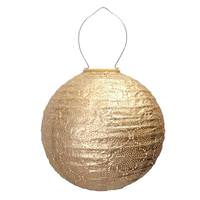 Lumiz 17.4" Round Gold Bazaar Pattern Lantern