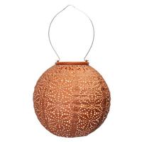 View 13.1" Round Copper Sashiko Pattern Lantern