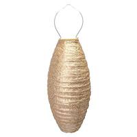 Lumiz 18" Long Oval Gold Paisley Pattern Lantern
