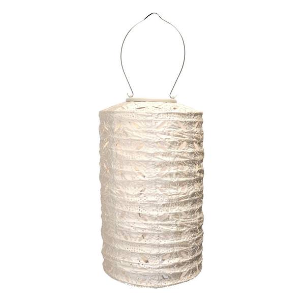 12.9" Cylinder Mandela Lantern Light Taupe Battery Operated Dimmable LED
