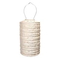 Lumiz 12.9" Cylinder Mandela Lantern Light Taupe Battery Operated Dimmable LED