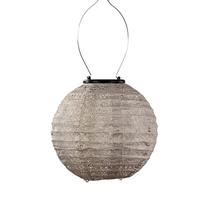 Lumiz 7" Round Light Taupe Spectare Pattern Lantern