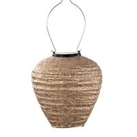 Lumiz 7.8" Balloon Gold Mandela Pattern Lantern