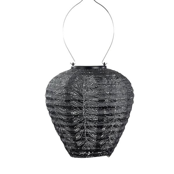 7.8" Balloon Dark Grey Folia Pattern Lantern