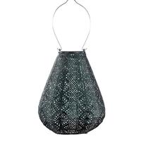 Lumiz 9" Tulip Green Lace Pattern Lantern