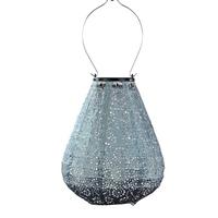 Lumiz 9" Tulip Grey Blue Fiore Pattern Lantern