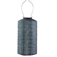 Lumiz 13" Cylinder Grey Blue Topaze Pattern Lantern
