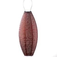 Lumiz 17.7" Long Oval Copper Paisley Pattern Lantern