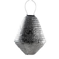 Lumiz 14.6" Can Silver Marrakesh Pattern Lantern