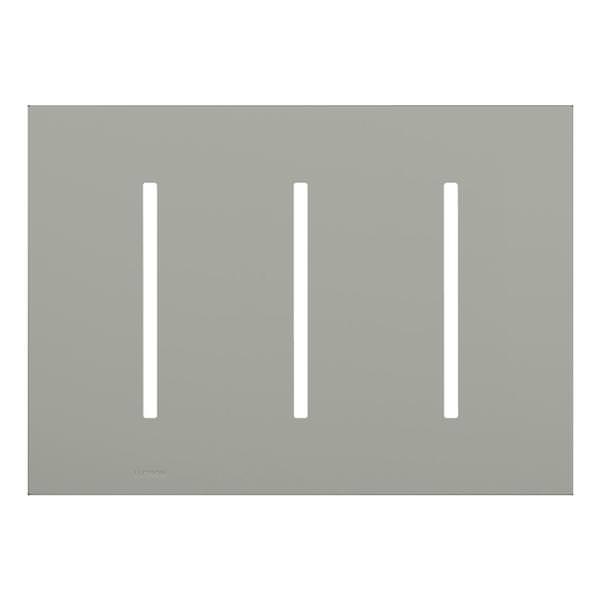3-Gang Gray Wallplate