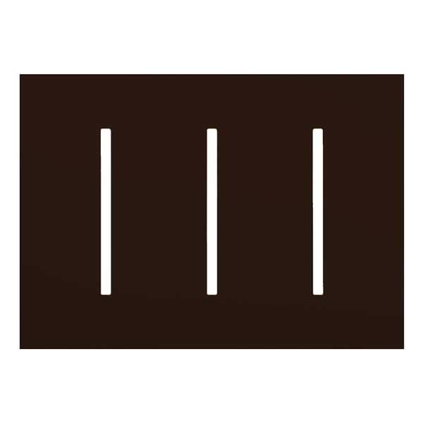 3-Gang Brown Wallplate
