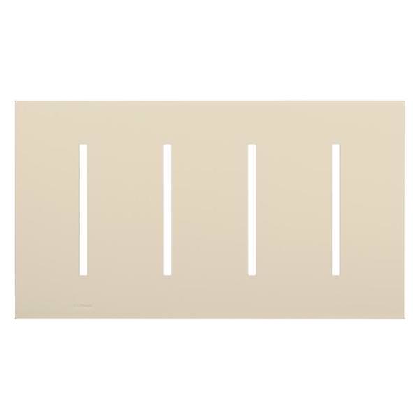 4-Gang Light Almond Wallplate