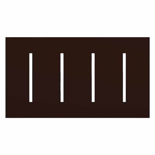 4-Gang Brown Wallplate