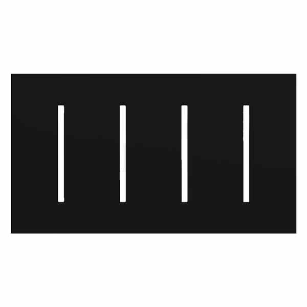 4-Gang Black Wallplate