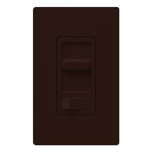 120 volt Brown Rocker Single Pole / 3-Way LED / Incandescent Wall Dimmer Switch