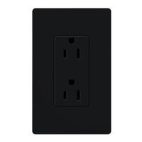 Lutron Black 15 amp 120 volt Tamper Resistant Receptacle Outlet