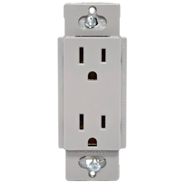 Gray 15 amp 120 volt Receptacle Outlet (No Cover Plate)