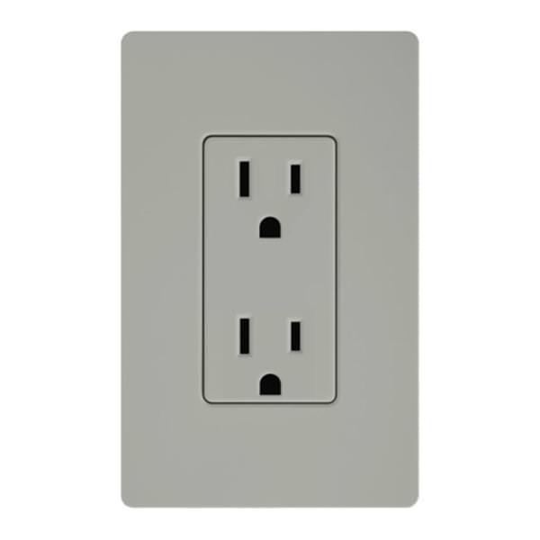 Gray 15 amp 120 volt Tamper Resistant Receptacle Outlet