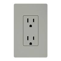 Lutron Gray 15 amp 120 volt Tamper Resistant Receptacle Outlet