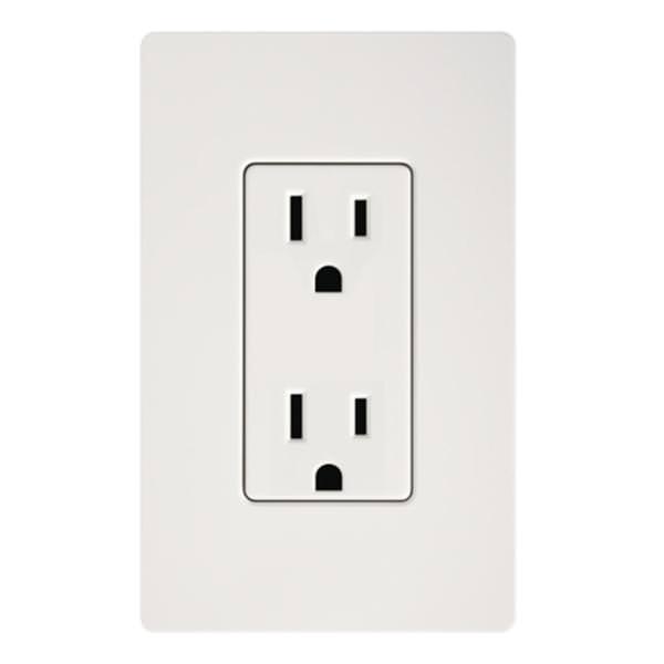 White 15 amp 120 volt Tamper Resistant Receptacle Outlet