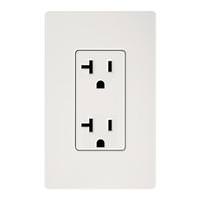 Lutron Snow 20 amp 120 volt Receptacle Outlet