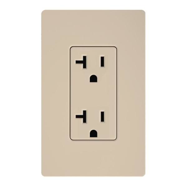 Taupe 20 amp 120 volt Receptacle Outlet