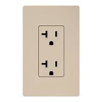 Lutron Taupe 20 amp 120 volt Receptacle Outlet