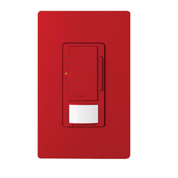 120/277 volt Hot Red Wall Switch Occupancy and Vacancy Sensor/Dimmer