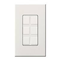 Lutron 6-Port White Frame with Blanks