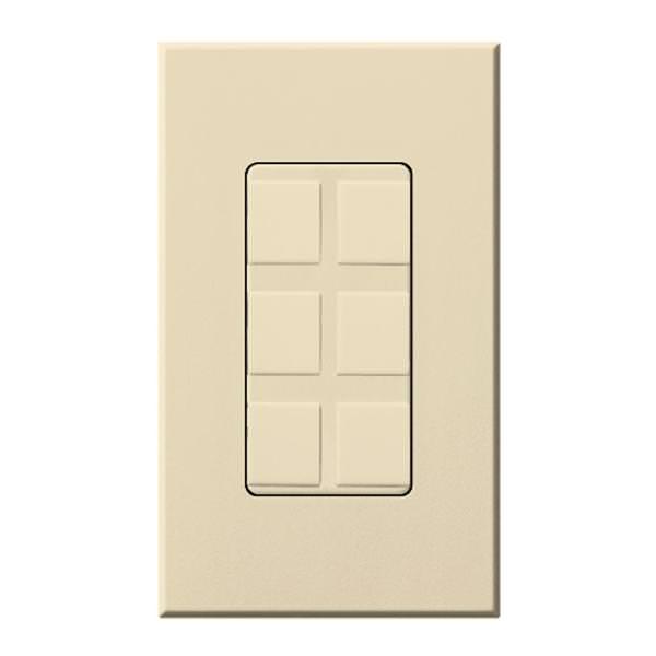 6-Port Beige Frame with Blanks